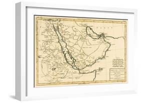 Arabia, the Persian Gulf and the Red Sea, with Egypt, Nubia and Abyssinia, from 'Atlas De Toutes…-Charles Marie Rigobert Bonne-Framed Giclee Print