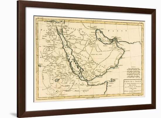 Arabia, the Persian Gulf and the Red Sea, with Egypt, Nubia and Abyssinia, from 'Atlas De Toutes…-Charles Marie Rigobert Bonne-Framed Giclee Print