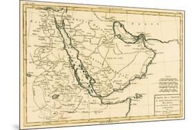 Arabia, the Persian Gulf and the Red Sea, with Egypt, Nubia and Abyssinia, from 'Atlas De Toutes…-Charles Marie Rigobert Bonne-Mounted Giclee Print