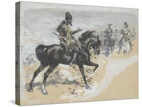 Arabian Chief and Cavalrymen-Frederic Remington-Stretched Canvas