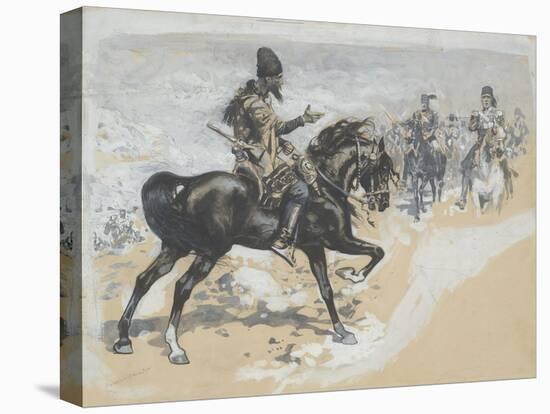 Arabian Chief and Cavalrymen-Frederic Remington-Stretched Canvas