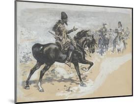 Arabian Chief and Cavalrymen-Frederic Remington-Mounted Giclee Print