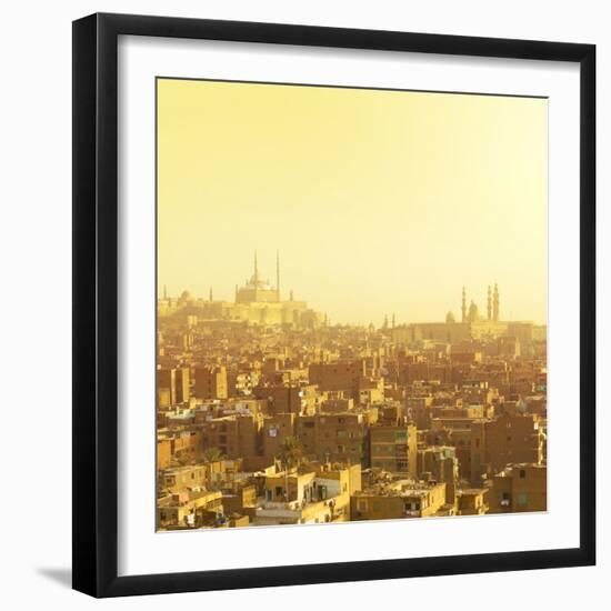 Arabian City in Yellow Gamma. Cairo-Dudarev Mikhail-Framed Photographic Print