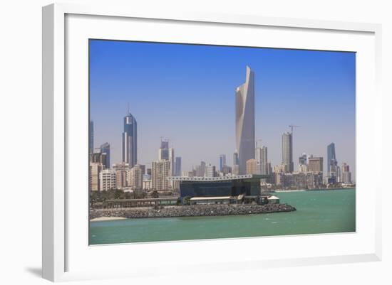 Arabian Gulf and City Skyline, Salmiya, Kuwait City, Kuwait, Middle East-Jane Sweeney-Framed Photographic Print