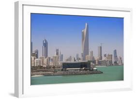 Arabian Gulf and City Skyline, Salmiya, Kuwait City, Kuwait, Middle East-Jane Sweeney-Framed Photographic Print