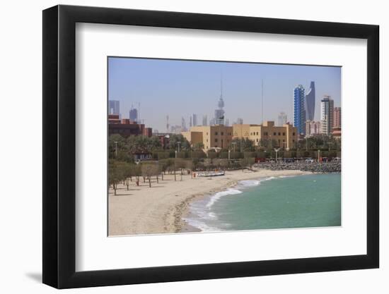 Arabian Gulf and City Skyline, Salmiya, Kuwait City, Kuwait, Middle East-Jane Sweeney-Framed Photographic Print