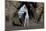 Arabian Horse and Lady Rider (Elicia) by Rock Archway at Edge of Surf, Northern California-Lynn M^ Stone-Mounted Photographic Print