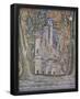 Arabian Mosaizist to 715 (Mosaic of the west wall of the Great Mosque in Damascus, Scene: riverscap-null-Framed Poster