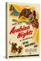 Arabian Nights, 1942, Poster Art-null-Stretched Canvas