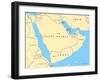 Arabian Peninsula Political Map-Peter Hermes Furian-Framed Art Print