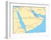 Arabian Peninsula Political Map-Peter Hermes Furian-Framed Art Print