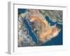 Arabian Peninsula, Satellite Image-null-Framed Photographic Print