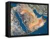 Arabian Peninsula, Satellite Image-null-Framed Stretched Canvas