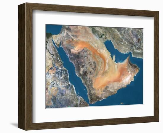 Arabian Peninsula, Satellite Image-null-Framed Photographic Print