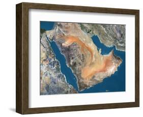 Arabian Peninsula, Satellite Image-null-Framed Photographic Print