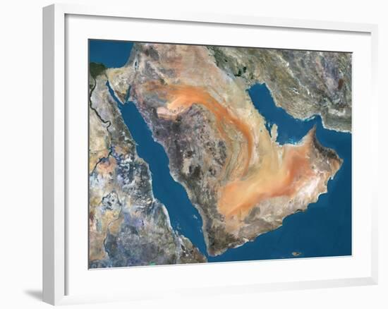 Arabian Peninsula, Satellite Image-null-Framed Photographic Print