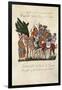 Arabian Travellers on Camels, Being Greeted at the End of their Journey-null-Framed Giclee Print