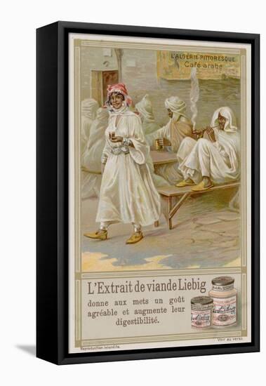 Arabic Cafe in Algeria-null-Framed Stretched Canvas