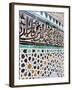 Arabic Calligraphy and Zellij Tilework, Bou Inania Medersa, Medina, Fez, Morocco-Martin Child-Framed Photographic Print