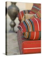 Arabic Cushions, Dubai, United Arab Emirates, Middle East-Amanda Hall-Stretched Canvas