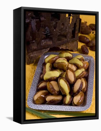 Arabic Food, Dates Stuffed with Almonds Paste, Middle East-Tondini Nico-Framed Stretched Canvas