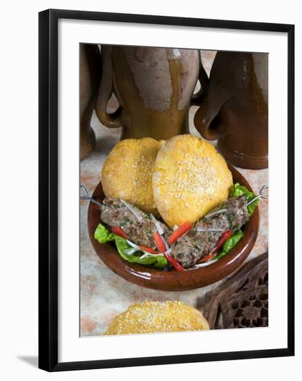 Arabic Food, Kofta, Lamb Skewers, Middle East-Tondini Nico-Framed Photographic Print