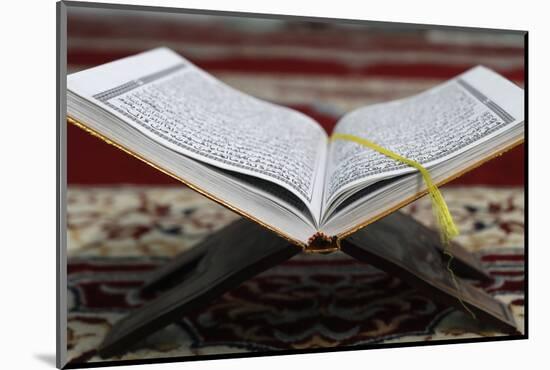 Arabic Holy Quran (Koran), Jamiul Islamiyah Mosque-Godong-Mounted Photographic Print