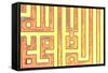 Arabic Letters, Oriental Ornaments in Colors-zurijeta-Framed Stretched Canvas