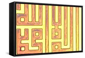 Arabic Letters, Oriental Ornaments in Colors-zurijeta-Framed Stretched Canvas