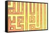 Arabic Letters, Oriental Ornaments in Colors-zurijeta-Framed Stretched Canvas