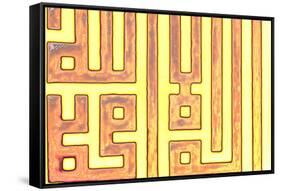 Arabic Letters, Oriental Ornaments in Colors-zurijeta-Framed Stretched Canvas