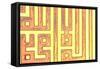 Arabic Letters, Oriental Ornaments in Colors-zurijeta-Framed Stretched Canvas