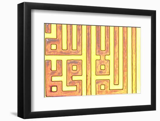 Arabic Letters, Oriental Ornaments in Colors-zurijeta-Framed Photographic Print