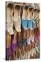 Arabic Slippers in the Textile Souk in Bur Dubai, Dubai, Uae-Michael DeFreitas-Stretched Canvas