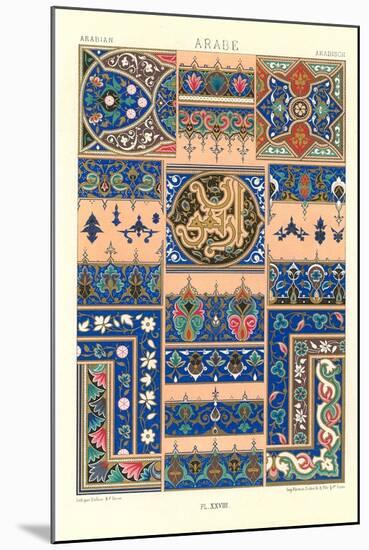 Arabic Tile Design-null-Mounted Art Print