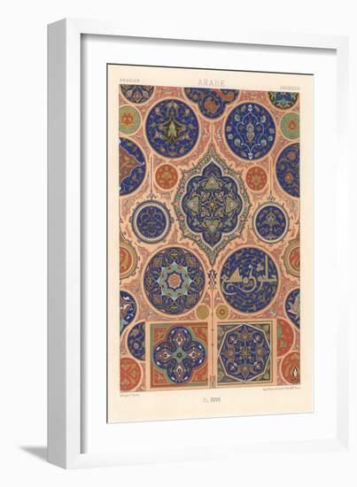 Arabic Tile Design-null-Framed Art Print