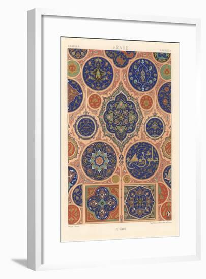 Arabic Tile Design-null-Framed Art Print