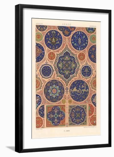 Arabic Tile Design-null-Framed Art Print