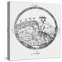 Arabic Zonal World Map-null-Stretched Canvas