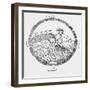 Arabic Zonal World Map-null-Framed Giclee Print