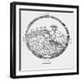 Arabic Zonal World Map-null-Framed Giclee Print