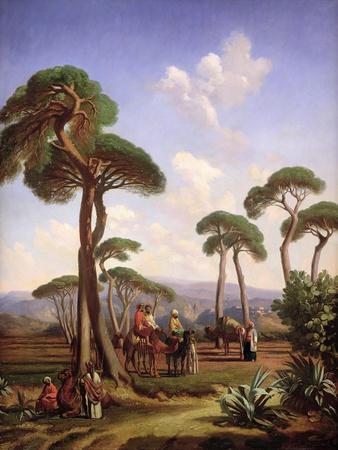 https://imgc.allpostersimages.com/img/posters/arabs-and-camels-in-wooded-landscape_u-L-Q1NIT3S0.jpg?artPerspective=n