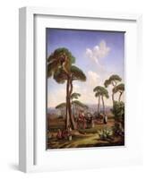 Arabs and Camels in Wooded Landscape-Prosper Georges Antoine Marilhat-Framed Giclee Print