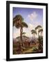 Arabs and Camels in Wooded Landscape-Prosper Georges Antoine Marilhat-Framed Giclee Print