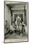 Arabs at a Water Fountain in Algiers, Algeria-null-Mounted Photographic Print