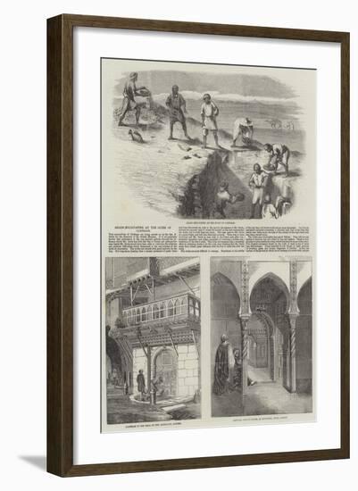 Arabs Excavating at the Ruins of Carthage-null-Framed Giclee Print