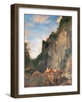 Arabs Fording a Mountain Stream-Eugene Fromentin-Framed Giclee Print