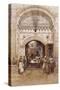 Arabs in an Alley, Cairo-Carl Friedrich Heinrich Werner-Stretched Canvas