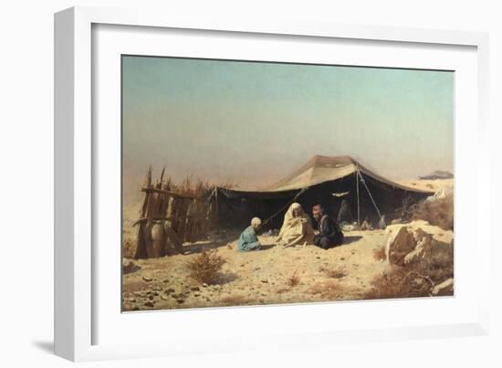 Arabs in the Desert. Koran Study-Vasili Vasilyevich Vereshchagin-Framed Giclee Print