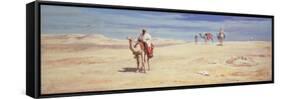 Arabs in the Desert-Frederick Goodall-Framed Stretched Canvas